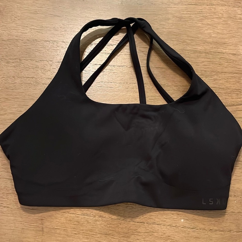 LSKD Aspire Sports Bra, Black Size Medium